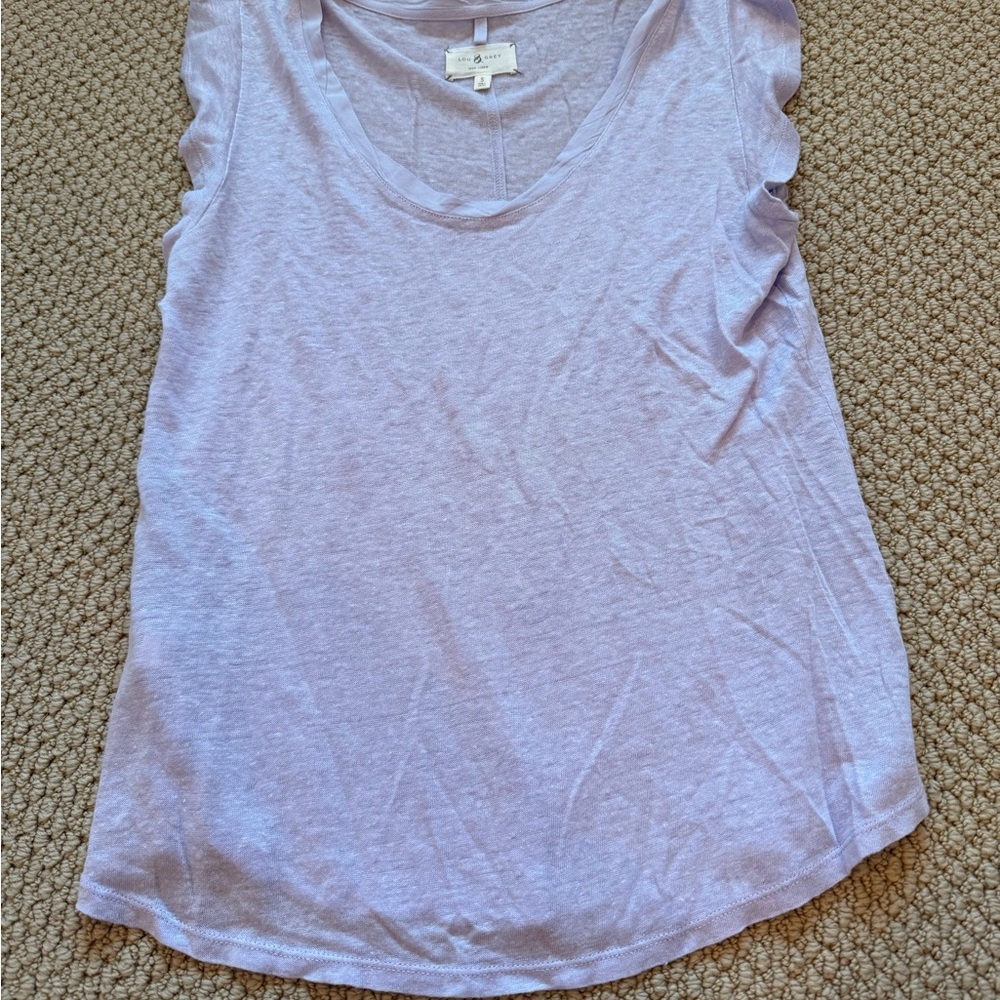 Lou & Grey Gray Sleeveless Relaxed Tank Top